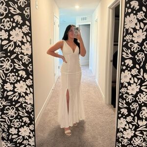 Kiss Prom white pearl dress